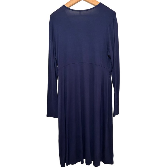 GRECERELLE Spring Summer Women’s Dress Casual Long Sleeve Navy XL - Picture 2 of 10